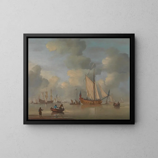 Peter Monamy - An English Royal Yacht Standing Offshore in a Calm.webp