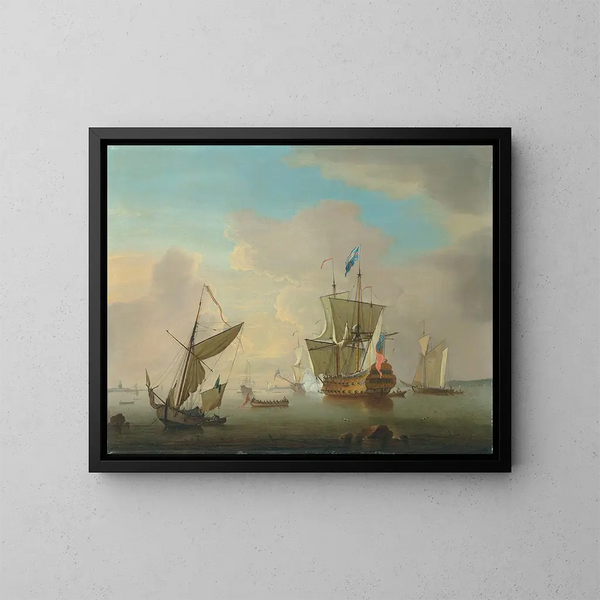 Der Morgenschuss - Peter Monamy — gerahmtes Bild an der Wand