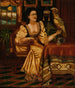 Frau mit einem Kakadu - Peter Oliver Foss — Ansicht des Kunstwerks