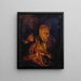 Ein Junge, der eine Kerze anzündet, gehalten von einer alten Frau - Peter Paul Rubens — gerahmtes Bild an der Wand