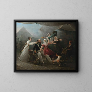 Petrus Groenia - Pampering an officer at the fair.webp
