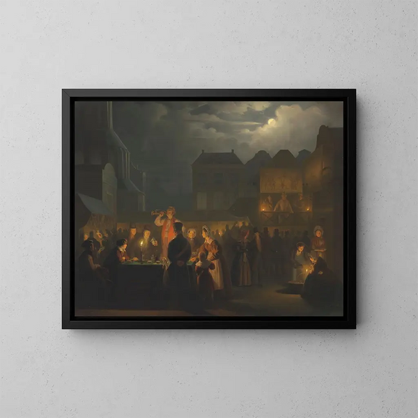 Auf der Messe - Petrus van Schendel — gerahmtes Bild an der Wand