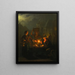 Nachtmarkt am Groenmarkt in Den Haag - Petrus van Schendel — gerahmtes Bild an der Wand