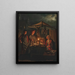Der Spielwarenverkäufer - Petrus van Schendel — gerahmtes Bild an der Wand
