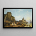 Ein Hafen im Osten, Morgen - Philip James de Loutherbourg — gerahmtes Bild an der Wand