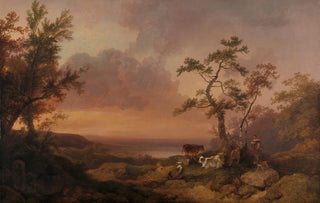 Philip James de Loutherbourg - Landscape with Cattle and Peasant.webp