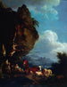Landschaft mit lebhaften Hirten - Philip James de Loutherbourg — Ansicht des Kunstwerks