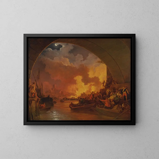 Philip James de Loutherbourg - The Great Fire of London.webp