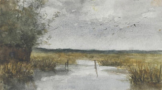 Philip Zilcken - Grasland met sloot in het midden.webp