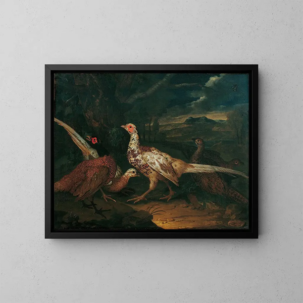 Fasane - Philipp Ferdinand de Hamilton — gerahmtes Bild an der Wand