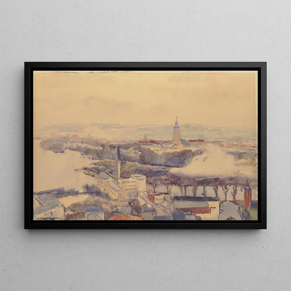 Potsdam mit der Garnisonkirche - Philipp Franck — gerahmtes Bild an der Wand