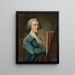 Selbstporträt - Philipp Friedrich von Hetsch — gerahmtes Bild an der Wand