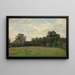 Prairie de village avec fermes sous les arbres - Philipp Röth — gerahmtes Bild an der Wand