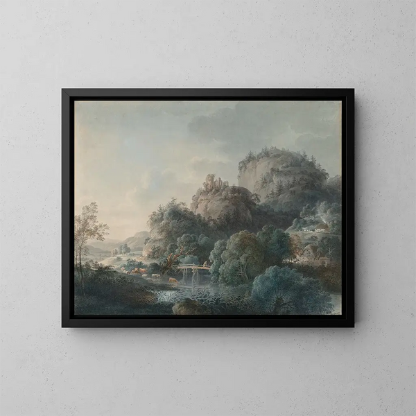 Die Ruinen des Oybin-Klosters in den Zittauer Bergen - Philipp Veit — gerahmtes Bild an der Wand