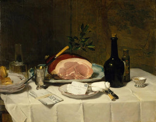 Stillleben mit Schinken - Philippe Rousseau — Ansicht des Kunstwerks
