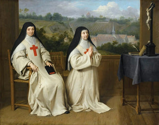 Philippe de Champaigne - Portrait of mother Agnes and sister Anglique from the abbey of Port Royal des Champs.webp