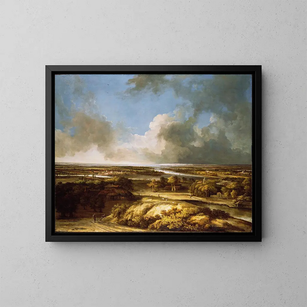 Panorama-Gemälde - Philips Koninck — gerahmtes Bild an der Wand