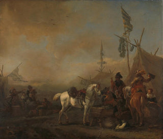 Ein Militärlager - Philips Wouwerman — Ansicht des Kunstwerks