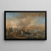 Kavallerie in Bewegung Eine belagerte Befestigung in der Ferne - Philips Wouwerman — gerahmtes Bild an der Wand