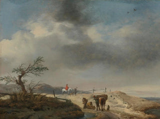 Philips Wouwerman - Dune Landscape With Figures.webp