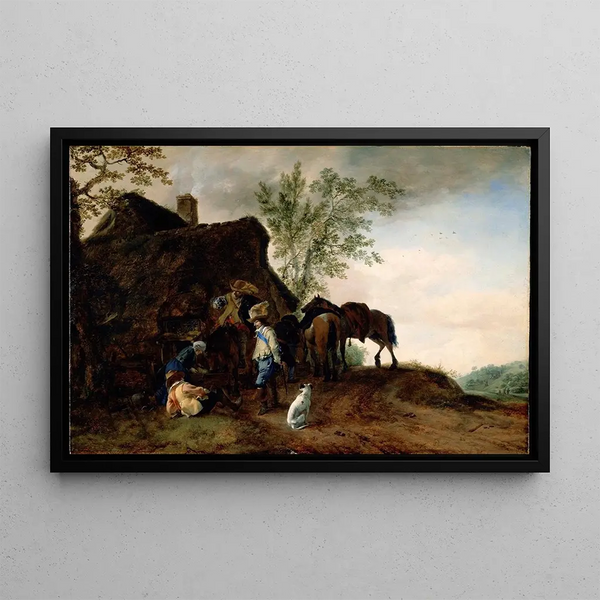 Philips Wouwerman - Halt of Cavaliers at an Inn.webp