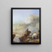 Landen eines Bootes - Philips Wouwerman — gerahmtes Bild an der Wand