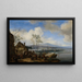 Fröhliche und lebhafte Bauern in einer Gaststätte - Philips Wouwerman — gerahmtes Bild an der Wand