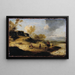 Dünen aus Sand mit Figuren - Philips Wouwerman — gerahmtes Bild an der Wand