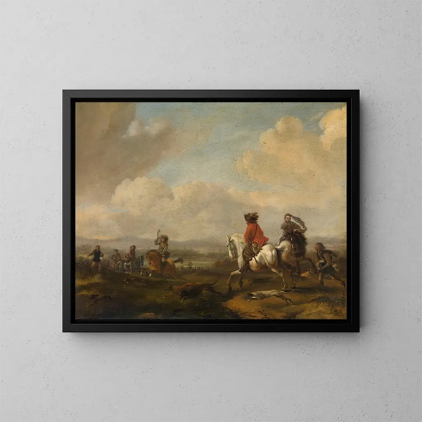 La conduite - Philips Wouwerman — gerahmtes Bild an der Wand