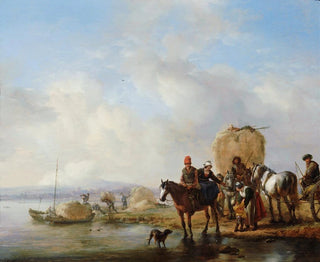 Philips Wouwerman - The Hay Wagon.webp