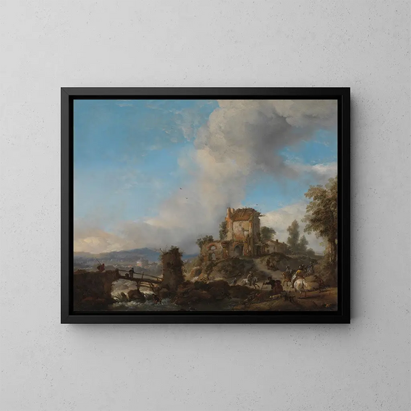 Die Hirschjagd - Philips Wouwerman — gerahmtes Bild an der Wand
