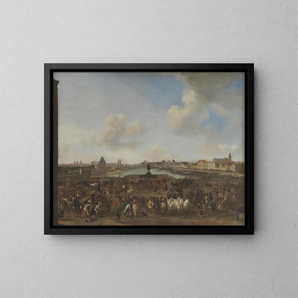 Ansicht von Paris vom Place Dauphine - Philips Wouwerman — gerahmtes Bild an der Wand