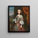 Portrait einer jungen Frau in besticktem Kleid - Pier Francesco Cittadini — gerahmtes Bild an der Wand