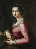 Portrait einer Frau als heilige Katharina - Pier Francesco Foschi — Ansicht des Kunstwerks