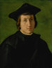 Portrait eines Mannes mit schwarzem Hut - Pier Francesco Foschi — Ansicht des Kunstwerks