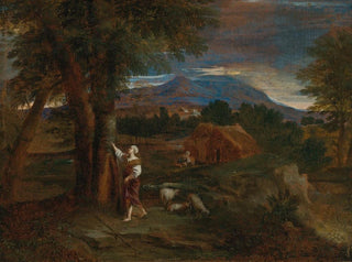 Pier Francesco Mola - Erminia Carving The Name Of Tancred On A Tree.webp