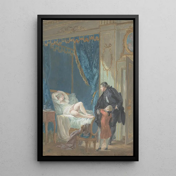 Der Morgen - Pierre-Antoine Baudouin — gerahmtes Bild an der Wand