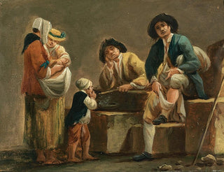 Szenen des Genres mit Bauern - Pierre-Antoine Demachy — Ansicht des Kunstwerks