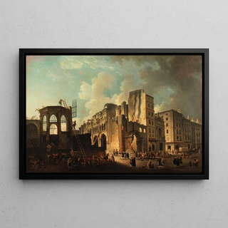 PierreAntoine Demachy - La dmolition de lglise des SaintsInnocents rue SaintDenis.webp