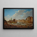 L'île Louviers und die Spitze der Insel Saint-Louis vom Hafen Saint-Paul aus gesehen, Hafen der Célestins - Pierre-Antoine Demachy — gerahmtes Bild an der Wand