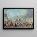 Eine kapitale Hinrichtung, Place de la Révolution - Pierre-Antoine Demachy — gerahmtes Bild an der Wand