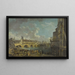 Ansicht des Quai de Gesvres zum Zeitpunkt des Abrisses der Häuser am Pont au Change - Pierre-Antoine Demachy — gerahmtes Bild an der Wand