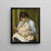 Eine Frau, die ein Kind stillt - Pierre-Auguste Renoir — gerahmtes Bild an der Wand