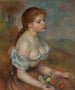 Eine junge Frau mit Margeriten - Pierre-Auguste Renoir — Ansicht des Kunstwerks