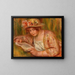 Andre im Hut lesend - Pierre-Auguste Renoir — gerahmtes Bild an der Wand