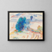 Bäume am Wasser und Segelboot - Pierre-Auguste Renoir — gerahmtes Bild an der Wand