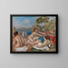 Baden mit einer Krabbe - Pierre-Auguste Renoir — gerahmtes Bild an der Wand