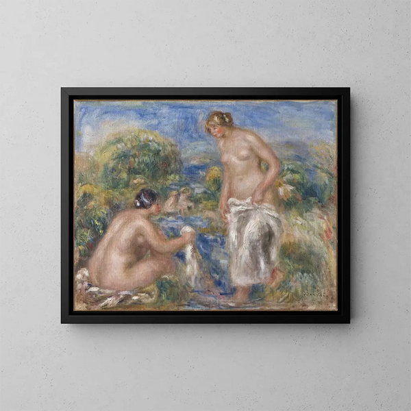 Frauen im Bad - Pierre-Auguste Renoir — gerahmtes Bild an der Wand