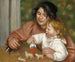 Kinderbild mit Spielzeug, Gabrielle und der Sohn des Künstlers Jean-Pierre-Auguste Renoir — Ansicht des Kunstwerks