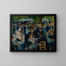 Tanz im Moulin de la Galette - Pierre-Auguste Renoir — gerahmtes Bild an der Wand